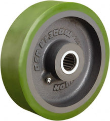 Hamilton - 7 Inch Diameter x 2 Inch Wide, Polyurethane on Cast Iron Caster Wheel - 1,400 Lb. Capacity, 2-1/4 Inch Hub Length, 3/4 Inch Axle Diameter, Tapered Roller Bearing - Exact Tooling
