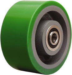 Hamilton - 6 Inch Diameter x 3 Inch Wide, Polyurethane on Cast Iron Caster Wheel - 2,200 Lb. Capacity, 3-1/2 Inch Hub Length, 1 Inch Axle Diameter, Sealed Precision Ball Bearing - Exact Tooling