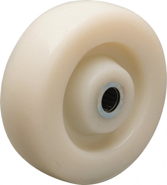 Hamilton - 6 Inch Diameter x 2 Inch Wide, Nylon Caster Wheel - 1,000 Lb. Capacity, 2-3/16 Inch Hub Length, 3/4 Inch Axle Diameter, Straight Roller Bearing - Exact Tooling