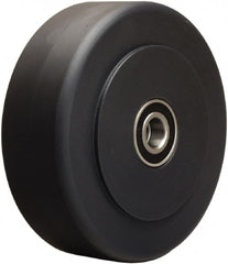 Hamilton - 6 Inch Diameter x 2 Inch Wide, Nylon Caster Wheel - 2,300 Lb. Capacity, 2-1/4 Inch Hub Length, 1/2 Inch Axle Diameter, Precision Ball Bearing - Exact Tooling