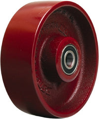 Hamilton - 6 Inch Diameter x 2 Inch Wide, Cast Iron Caster Wheel - 1,400 Lb. Capacity, 2-1/4 Inch Hub Length, 1-3/16 Inch Axle Diameter, Plain Bore Bearing - Exact Tooling