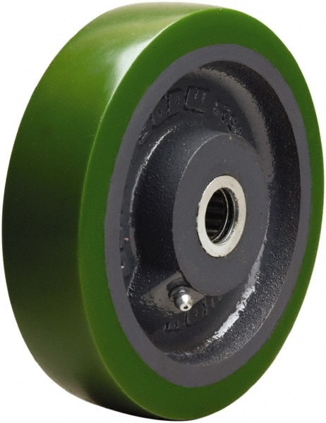 Hamilton - 6 Inch Diameter x 1-1/2 Inch Wide, Polyurethane on Cast Iron Caster Wheel - 850 Lb. Capacity, 1-3/4 Inch Hub Length, 3/4 Inch Axle Diameter, Tapered Roller Bearing - Exact Tooling