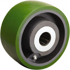 Hamilton - 5 Inch Diameter x 2-1/2 Inch Wide, Polyurethane on Cast Iron Caster Wheel - 1,300 Lb. Capacity, 2-3/4 Inch Hub Length, 1-1/4 Inch Axle Diameter, Straight Roller Bearing - Exact Tooling