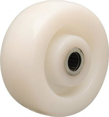 Hamilton - 5 Inch Diameter x 2 Inch Wide, Nylon Caster Wheel - 900 Lb. Capacity, 2-3/16 Inch Hub Length, 3/4 Inch Axle Diameter, Straight Roller Bearing - Exact Tooling