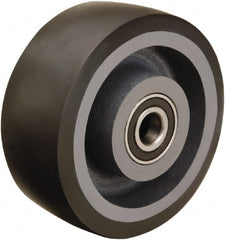 Hamilton - 5 Inch Diameter x 2 Inch Wide, Polyurethane on Cast Iron Caster Wheel - 1,360 Lb. Capacity, 2-1/2 Inch Hub Length, 3/4 Inch Axle Diameter, Tapered Roller Bearing - Exact Tooling