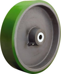 Hamilton - 16 Inch Diameter x 4 Inch Wide, Polyurethane on Cast Iron Caster Wheel - 5,500 Lb. Capacity, 4-1/4 Inch Hub Length, 1-1/4 Inch Axle Diameter, Tapered Roller Bearing - Exact Tooling