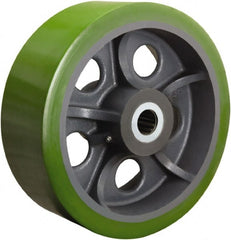 Hamilton - 14 Inch Diameter x 5 Inch Wide, Polyurethane on Cast Iron Caster Wheel - 5,500 Lb. Capacity, 5-1/4 Inch Hub Length, 2-7/16 Inch Axle Diameter, Plain Bore Bearing - Exact Tooling
