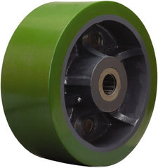 Hamilton - 12 Inch Diameter x 5 Inch Wide, Polyurethane on Cast Iron Caster Wheel - 6,000 Lb. Capacity, 5-1/4 Inch Hub Length, 1-1/4 Inch Axle Diameter, Tapered Roller Bearing - Exact Tooling