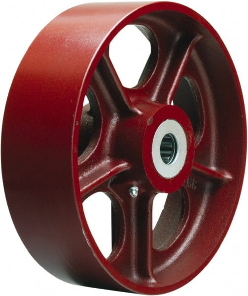 Hamilton - 11 Inch Diameter x 4 Inch Wide, Cast Iron Caster Wheel - 4,000 Lb. Capacity, 4-1/4 Inch Hub Length, 1 Inch Axle Diameter, Tapered Roller Bearing - Exact Tooling