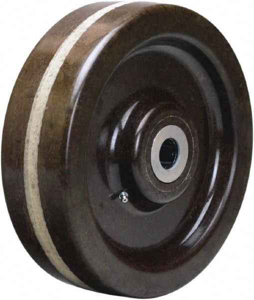 Hamilton - 12 Inch Diameter x 3 Inch Wide, Phenolic Caster Wheel - 3,500 Lb. Capacity, 3-1/4 Inch Hub Length, 3/4 Inch Axle Diameter, Tapered Roller Bearing - Exact Tooling