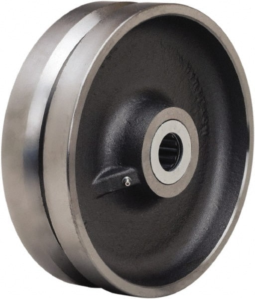 Hamilton - 10 Inch Diameter x 3 Inch Wide, Forged Steel Caster Wheel - 3,600 Lb. Capacity, 3-1/4 Inch Hub Length, 1-1/4 Inch Axle Diameter, Straight Roller Bearing - Exact Tooling