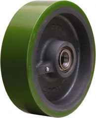 Hamilton - 10 Inch Diameter x 3 Inch Wide, Polyurethane on Cast Iron Caster Wheel - 3,000 Lb. Capacity, 3-1/4 Inch Hub Length, 1-1/4 Inch Axle Diameter, Tapered Roller Bearing - Exact Tooling