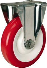 Hamilton - 5" Diam x 1-3/8" Wide x 6-1/4" OAH Top Plate Mount Rigid Caster - Polyurethane Mold on Polypropylene, 325 Lb Capacity, Delrin Bearing, 2-3/8 x 3-5/8" Plate - Exact Tooling