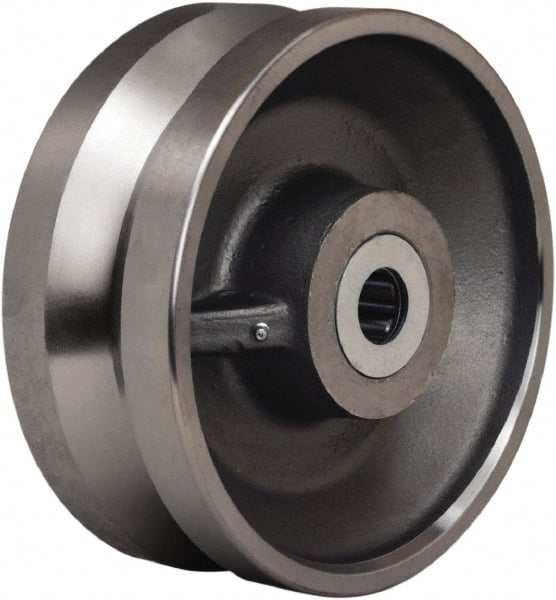 Hamilton - 10 Inch Diameter x 4 Inch Wide, Forged Steel Caster Wheel - 16,000 Lb. Capacity, 4-1/4 Inch Hub Length, 1-1/4 Inch Axle Diameter, Straight Roller Bearing - Exact Tooling