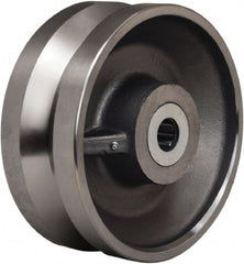 Hamilton - 10 Inch Diameter x 4 Inch Wide, Forged Steel Caster Wheel - 16,000 Lb. Capacity, 4-1/4 Inch Hub Length, 1-1/4 Inch Axle Diameter, Straight Roller Bearing - Exact Tooling