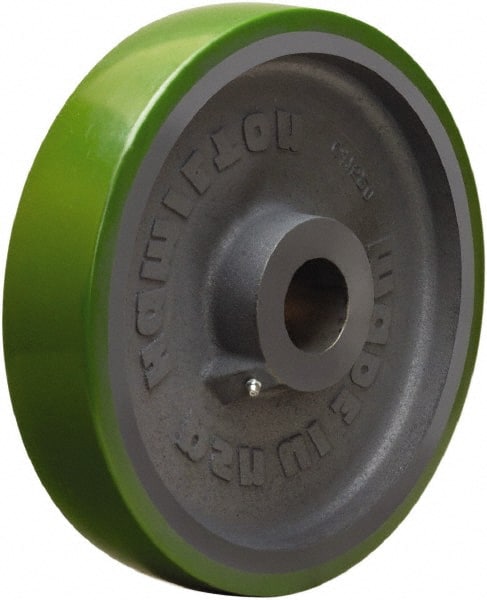 Hamilton - 12 Inch Diameter x 2-1/2 Inch Wide, Polyurethane on Cast Iron Caster Wheel - 2,800 Lb. Capacity, 3-1/4 Inch Hub Length, 2-3/16 Inch Axle Diameter, Plain Bore Bearing - Exact Tooling
