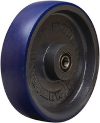 Hamilton - 12 Inch Diameter x 3 Inch Wide, Polyurethane on Cast Iron Caster Wheel - 3,800 Lb. Capacity, 3-1/2 Inch Hub Length, 1 Inch Axle Diameter, Tapered Roller Bearing - Exact Tooling