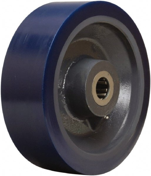 Hamilton - 12 Inch Diameter x 4 Inch Wide, Polyurethane on Forged Steel Caster Wheel - 6,000 Lb. Capacity, 4-1/4 Inch Hub Length, 1-1/2 Inch Axle Diameter, Straight Roller Bearing - Exact Tooling