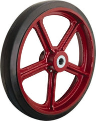 Hamilton - 18 Inch Diameter x 3 Inch Wide, Rubber on Cast Iron Caster Wheel - 1,550 Lb. Capacity, 3-1/4 Inch Hub Length, 1-1/4 Inch Axle Diameter, Tapered Roller Bearing - Exact Tooling