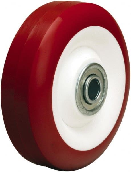 Hamilton - 4 Inch Diameter x 1-3/8 Inch Wide, Polyurethane on Polypropylene Caster Wheel - 400 Lb. Capacity, 1-9/16 Inch Hub Length, 1/2 Inch Axle Diameter, Stainless Steel Ball Bearing - Exact Tooling