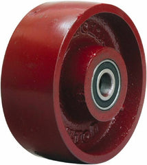Hamilton - 5 Inch Diameter x 2 Inch Wide, Cast Iron Caster Wheel - 1,300 Lb. Capacity, 2-1/4 Inch Hub Length, 1/2 Inch Axle Diameter, Precision Ball Bearing - Exact Tooling