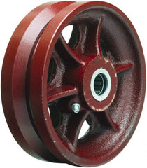 Hamilton - 6 Inch Diameter x 2 Inch Wide, Cast Iron Caster Wheel - 1,000 Lb. Capacity, 2-1/4 Inch Hub Length, 1-3/16 Inch Axle Diameter, Plain Bore Bearing - Exact Tooling