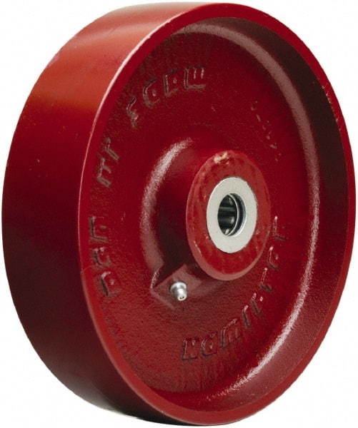 Hamilton - 8 Inch Diameter x 2 Inch Wide, Cast Iron Caster Wheel - 1,500 Lb. Capacity, 2-1/4 Inch Hub Length, 3/4 Inch Axle Diameter, Tapered Roller Bearing - Exact Tooling