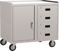 Jamco - 36" Wide x 34" High x 24" Deep, Mobile Closed Cabinet - 1,200 Lb Capacity, 18" Shelf Clearance - Exact Tooling