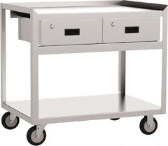 Jamco - 36" Wide x 35" High x 18" Deep, Mobile Work Stand - 1,200 Lb Capacity, 18" Shelf Clearance - Exact Tooling