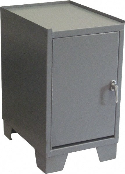 Jamco - 2 Shelf Locking Storage Cabinet - Steel, 24" Wide x 18" Deep x 33" High, Gray - Exact Tooling