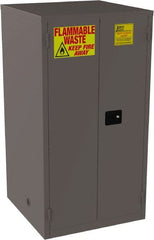Jamco - 2 Door, 1 Shelf, Yellow Steel Double Wall Safety Cabinet for Flammable and Combustible Liquids - 65" High x 34" Wide x 34" Deep, Manual Closing Door, 3 Point Key Lock, 60 Gal Capacity - Exact Tooling