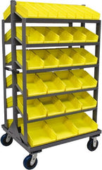 Jamco - 58 Bin Sloping Shelf - 36 Inch Overall Width x 30 Inch Overall Depth x 66 Inch Overall Height, Plastic Bins - Exact Tooling