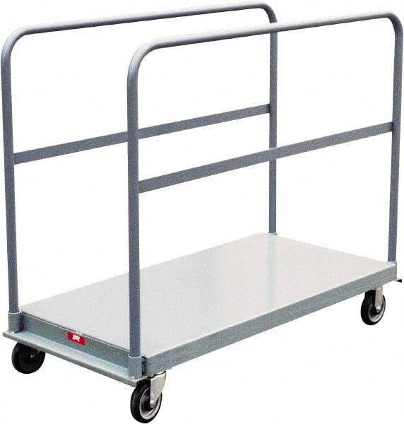 Jamco - 1,200 Lb Capacity Platform Truck - Steel Deck, 72" OAW, 9" Platform Height, Urethane Casters - Exact Tooling