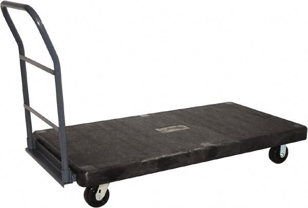 Jamco - 2,500 Lb Capacity Platform Truck - Structural Foam Deck, 60" OAW, 10" Platform Height, Phenolic Casters - Exact Tooling