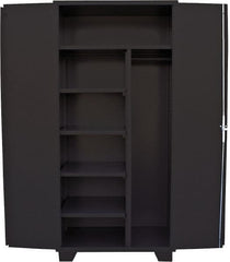 Jamco - 4 Shelf Locking Storage Cabinet - Steel, 36" Wide x 24" Deep x 78" High, Black - Exact Tooling