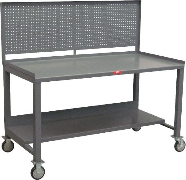 Jamco - Heavy Duty Use Workbench Mobile Work Bench - Steel, Gray, 30" Long x 60" Deep x 58" High - Exact Tooling