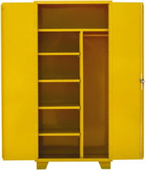 Jamco - 4 Shelf Locking Storage Cabinet - Steel, 48" Wide x 24" Deep x 78" High, Yellow - Exact Tooling