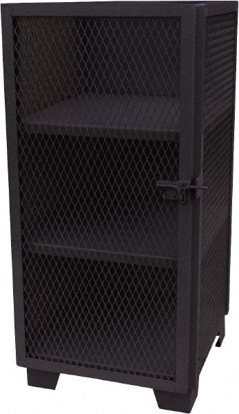 Jamco - 3 Shelf Security Storage Cabinet - Steel, 24" Wide x 24" Deep x 54" High, Black - Exact Tooling