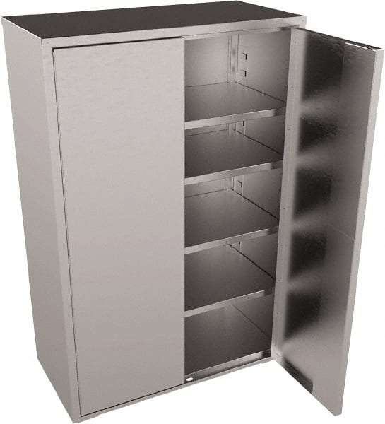 Jamco - 4 Shelf Locking Storage Cabinet - Stainless Steel, 36" Wide x 18" Deep x 73" High - Exact Tooling