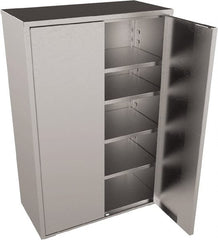 Jamco - 4 Shelf Locking Storage Cabinet - Stainless Steel, 36" Wide x 18" Deep x 73" High - Exact Tooling
