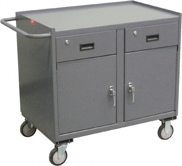 Jamco - Mobile Storage Cabinet - Steel, 36" Wide x 24" Deep x 40" High, Gray - Exact Tooling