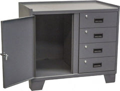 Jamco - Locking Storage Cabinet - Steel, 36" Wide x 24" Deep x 33" High, Gray - Exact Tooling