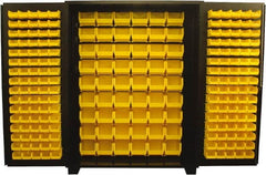 Jamco - 214 Bin Storage Cabinet - Steel, 60" Wide x 24" Deep x 78" High, Black - Exact Tooling