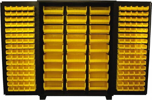 Jamco - 187 Bin Storage Cabinet - Steel, 60" Wide x 24" Deep x 78" High, Black - Exact Tooling