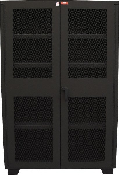 Jamco - 4 Shelf Visible Storage Cabinet - Steel, 60" Wide x 24" Deep x 78" High, Black - Exact Tooling