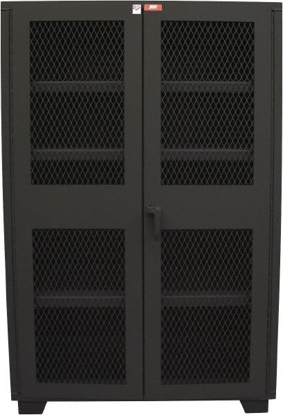 Jamco - 4 Shelf Visible Storage Cabinet - Steel, 48" Wide x 18" Deep x 78" High, Black - Exact Tooling