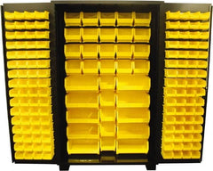 Jamco - 163 Bin Storage Cabinet - Steel, 48" Wide x 24" Deep x 78" High, Black - Exact Tooling