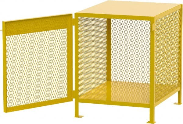 Jamco - Gas Cylinder Storage Cabinet - Steel, 40" Wide x 33" Deep x 40" High, Yellow - Exact Tooling