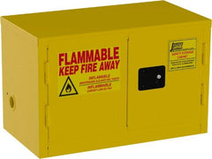 Jamco - 2 Door, Yellow Steel Double Wall Safety Cabinet for Flammable and Combustible Liquids - 22" High x 18" Wide x 34" Deep, Self Closing Door, 3 Point Key Lock, 11 Gal Capacity - Exact Tooling