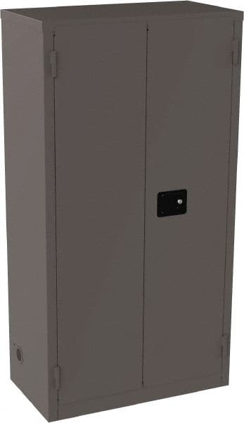 Jamco - 4 Shelf Security Storage Cabinet - Steel, 18" Wide x 34" Deep x 65" High, Gray - Exact Tooling